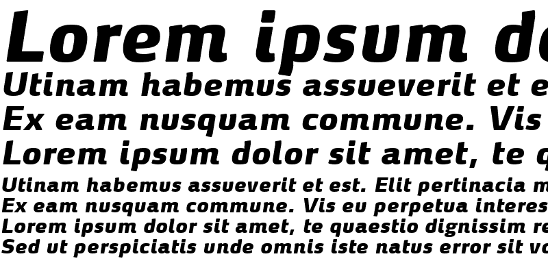 Sample of MaxDemiSerif-BlackItalic Regular