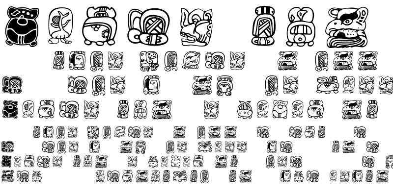Sample of MayaMonthGlyphs