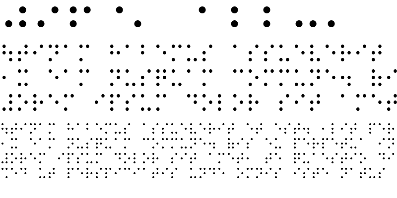 Sample of MC braille