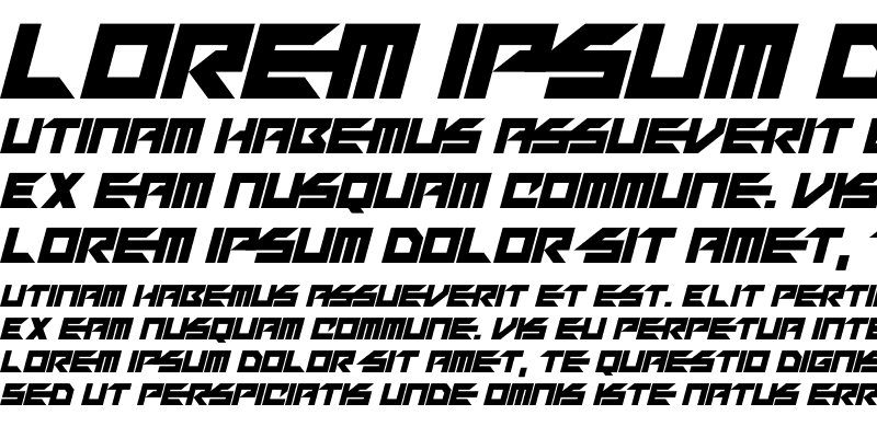 Sample of Mechacubes Italic