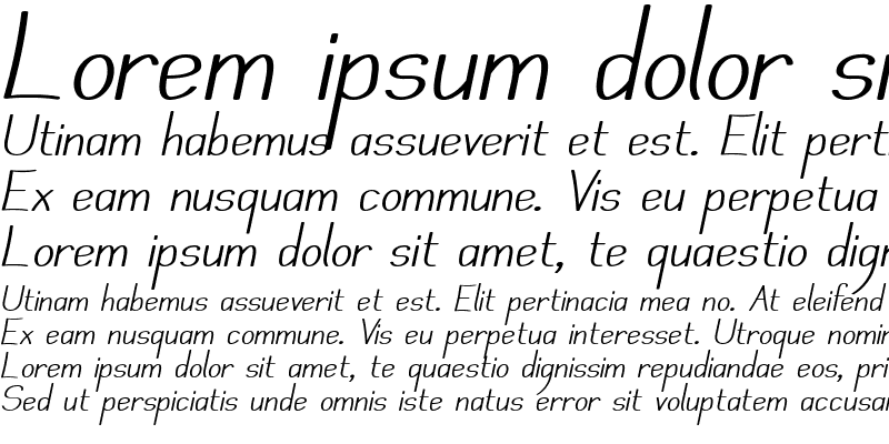 Sample of Mechanihan Italic