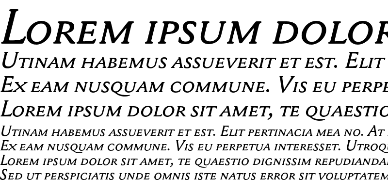 Sample of MediaevalSCOSF Italic