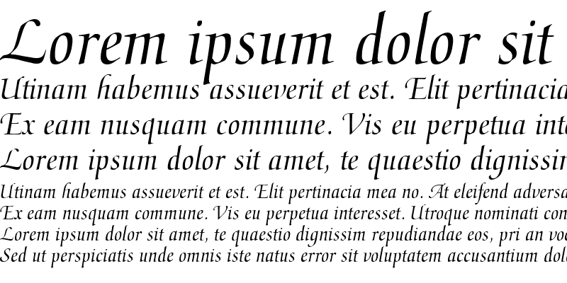 Sample of MediciScript Italic