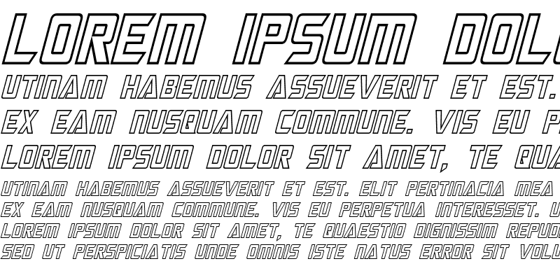 Sample of Megatron Hollow Condensed Italic