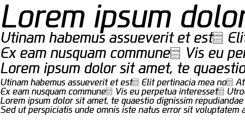 Sample of Megi Sans Italic