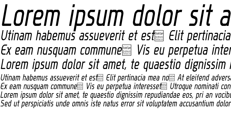 Sample of Megi Sans Narrow Italic