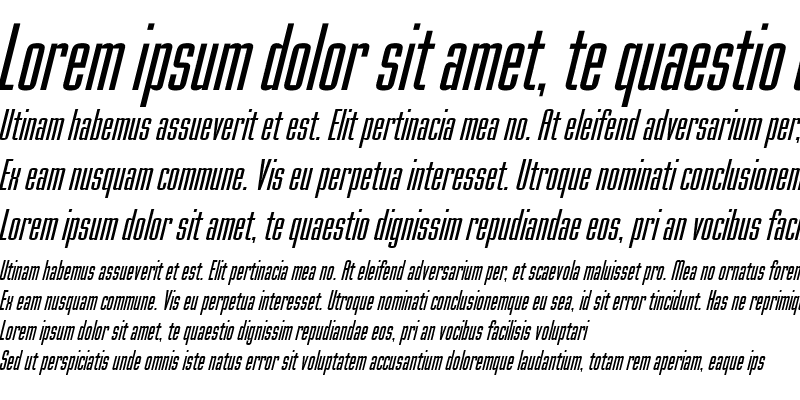 Sample of Mekanik Italic LET