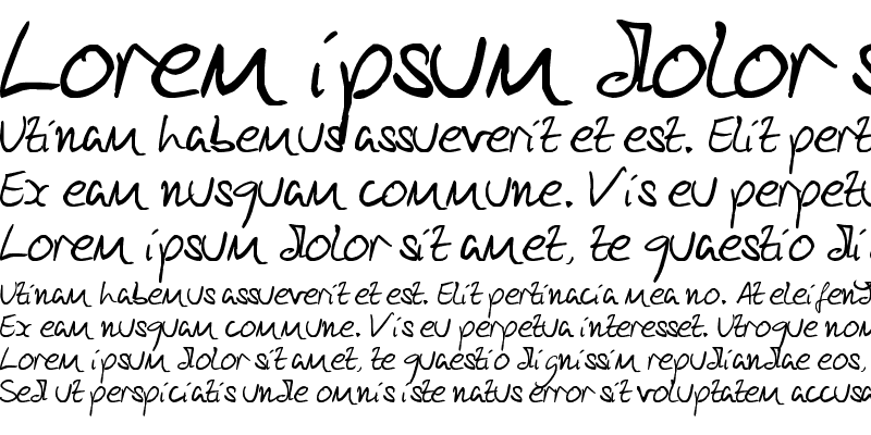 Sample of Melisende Handwriting Script Regular