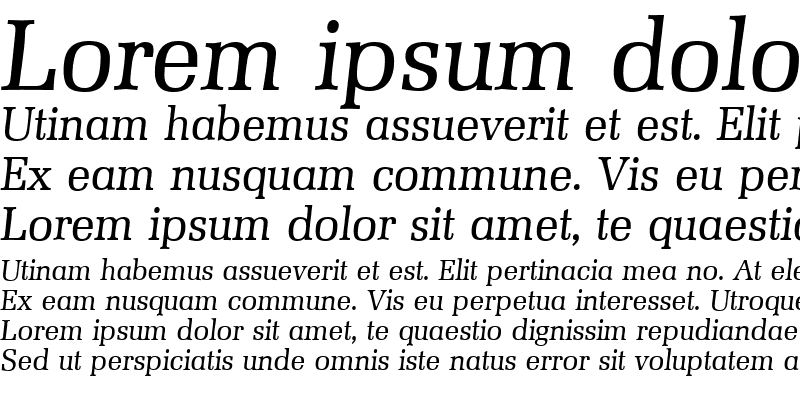 Sample of Melmac Italic