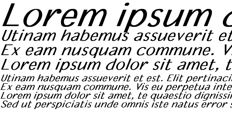 Sample of Memo Bold Italic