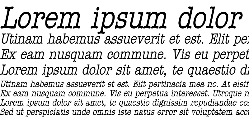 Sample of Memo Condensed Italic