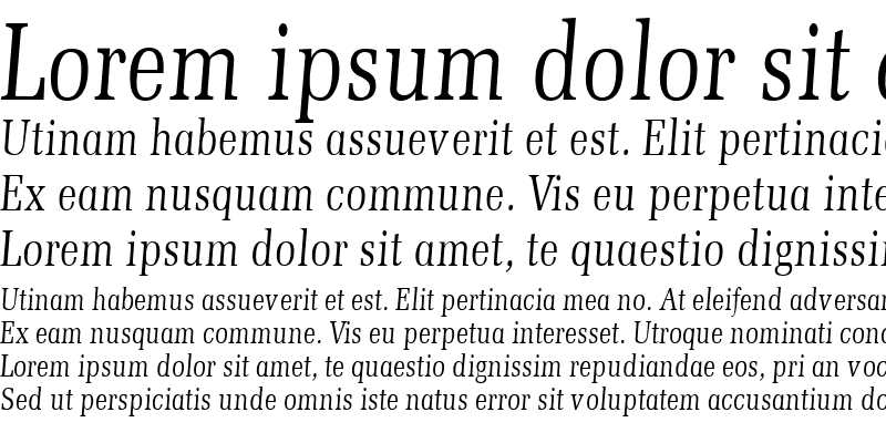 Sample of MemoirCondensed Italic