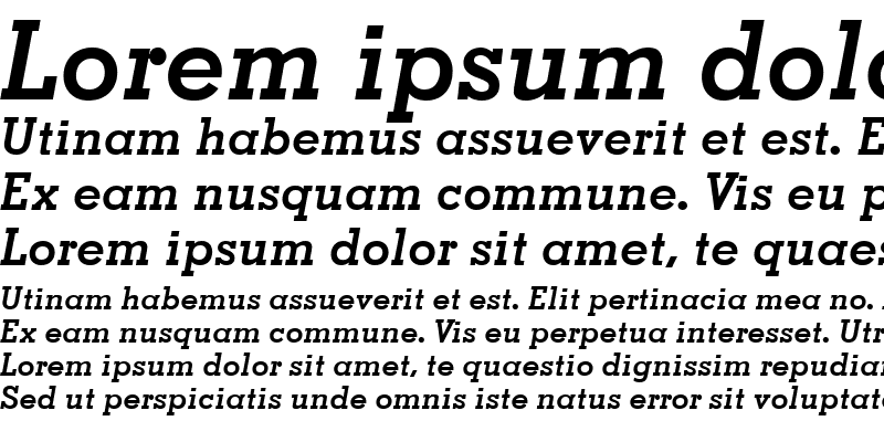 Sample of Memphis LT Medium Bold Italic