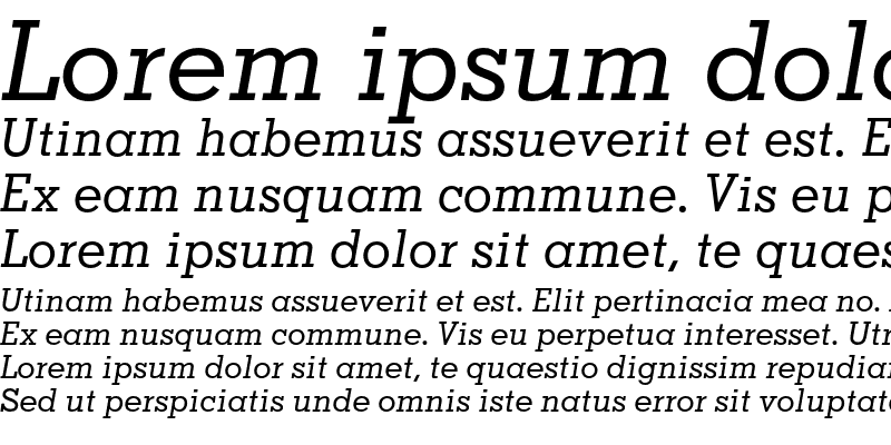 Sample of Memphis LT Std Medium Italic