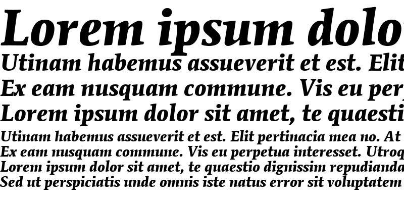 Sample of MendozaITCBoldOS RomanItalic