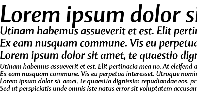 Sample of Mentor Sans Std Italic