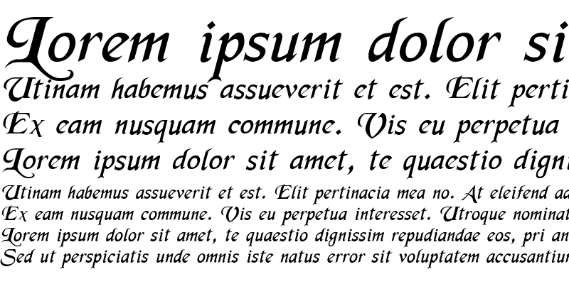 Sample of Merced Italic