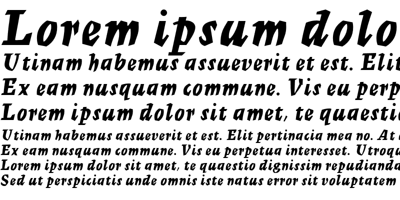 Sample of Mercurius MT Bold Script