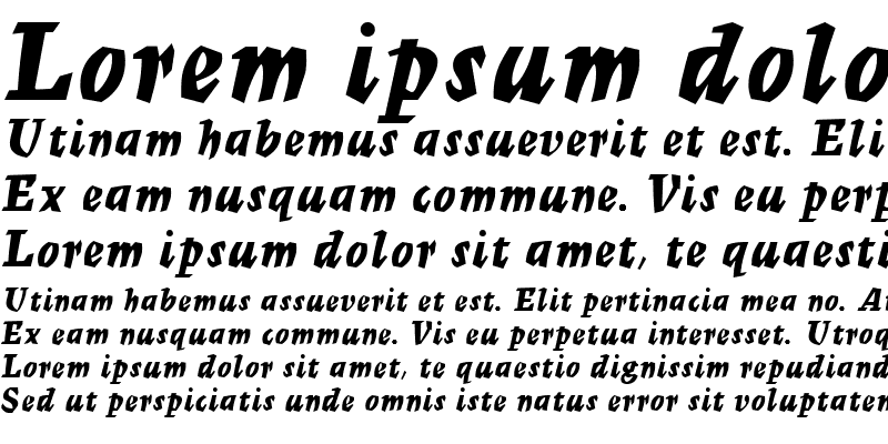 Sample of Mercurius Script MT Bold