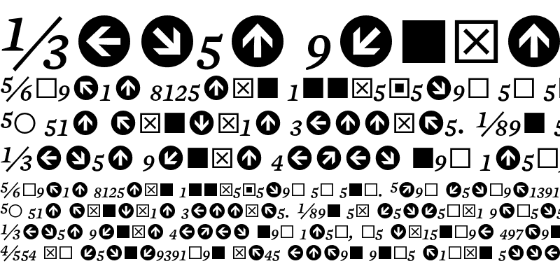 Sample of Mercury Numeric G4 Italic