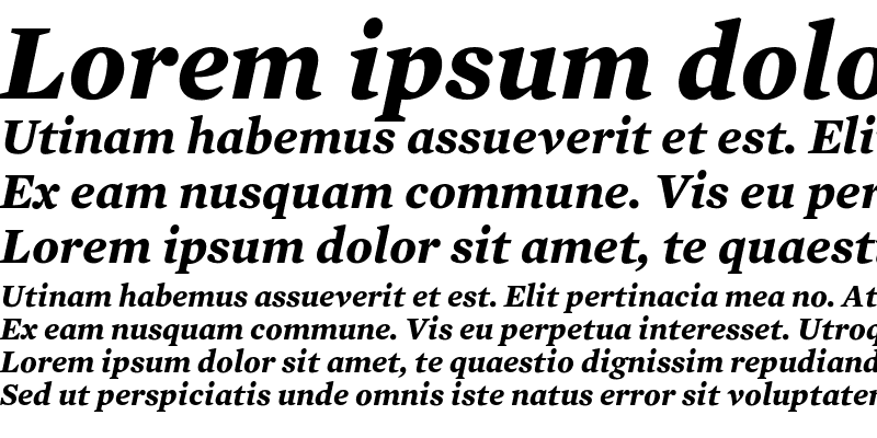 Sample of Mercury Text G1 Bold Italic