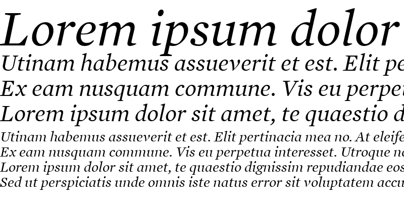 Sample of Mercury Text G1 Italic