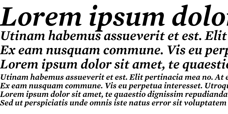 Sample of Mercury Text G1 Semibold Italic