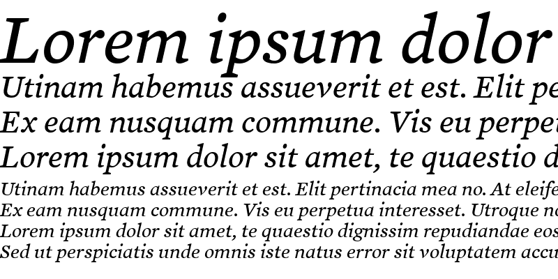 Sample of Mercury Text G4 Italic