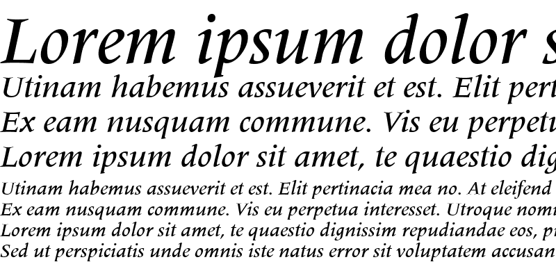 Sample of Meridien LT Medium Italic