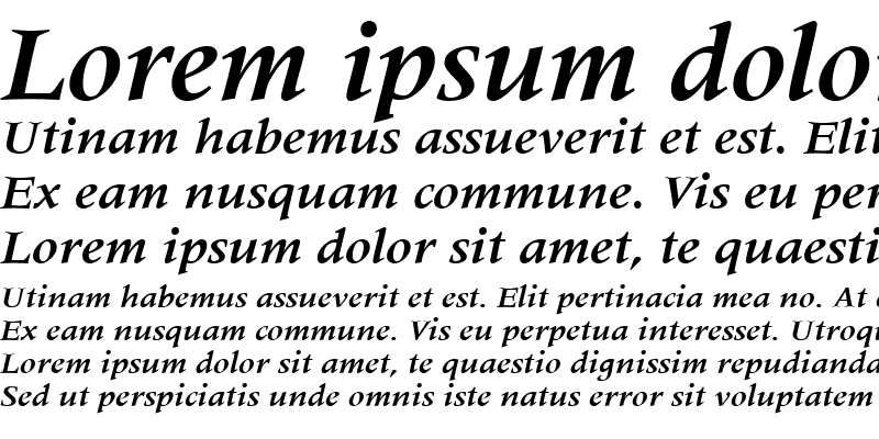 Sample of Meridien LT Roman Bold Italic