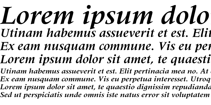 Sample of Meridien LT Std Bold Italic