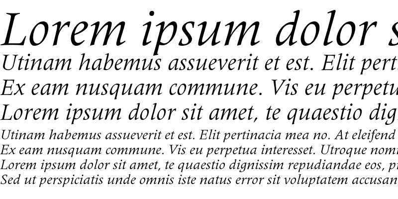 Sample of Meridien LT Std Italic