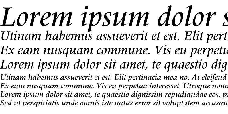 Sample of Meridien LT Std Medium Italic