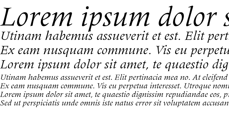 Sample of Meridien RomanItalic