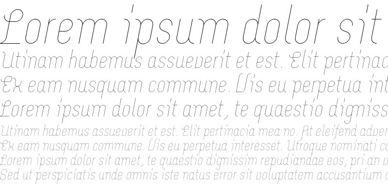 Sample of Merijntje ExtraLight Italic