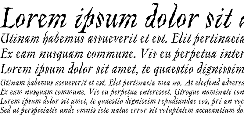 Sample of Merlin Italic