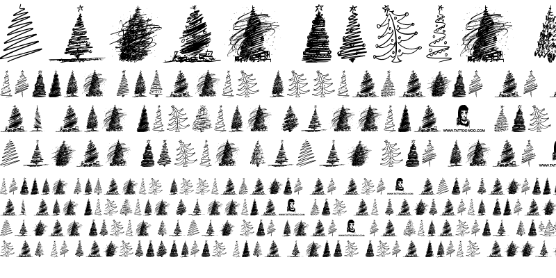 Sample of Merry Christmas Trees