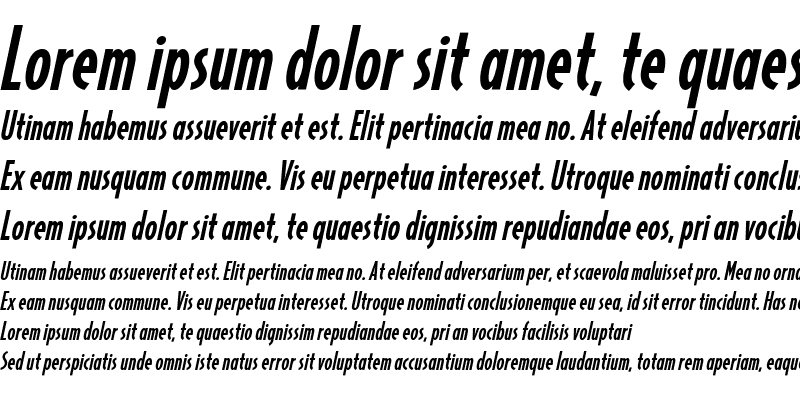 Sample of Merz Italic