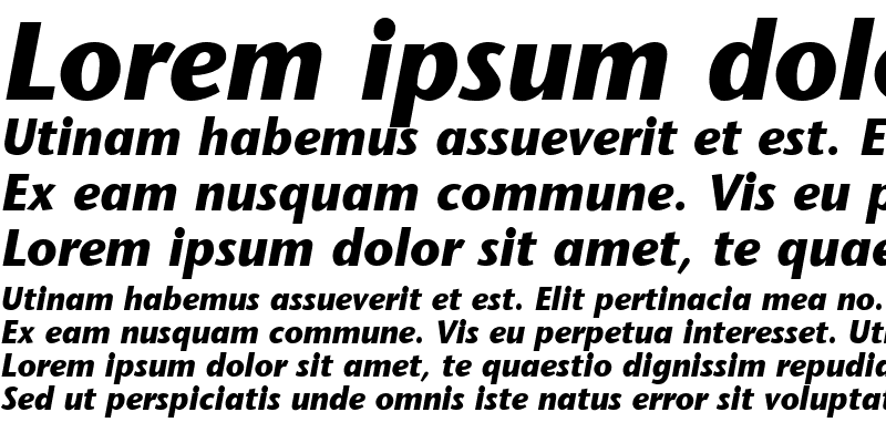 Sample of Mesouran Sans Black SSi Bold Italic