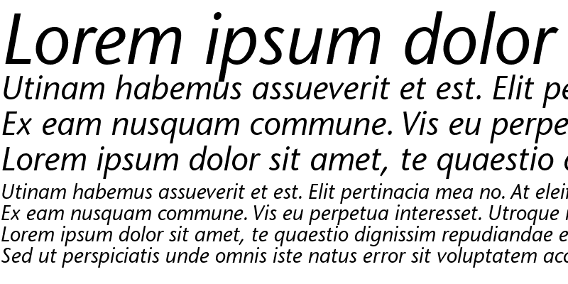 Sample of Mesouran Sans SSi Italic