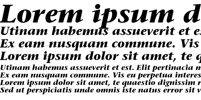 Sample of Mesouran Serif Black SSi Bold Italic
