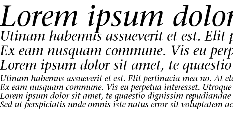 Sample of Mesouran Serif SSi Italic