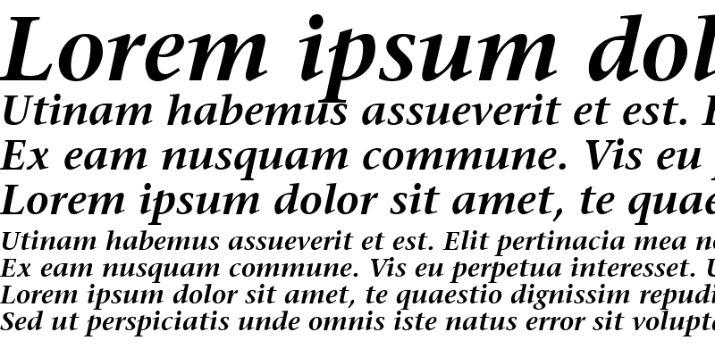 Sample of Mesouran Serif SSi Semi Bold Italic