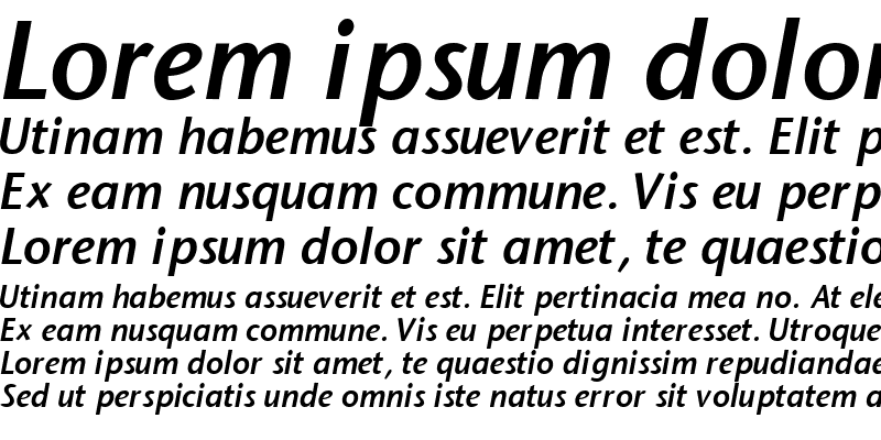 Sample of MesouranSansSSK Bold Italic