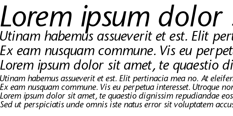 Sample of MesouranSansSSK Italic