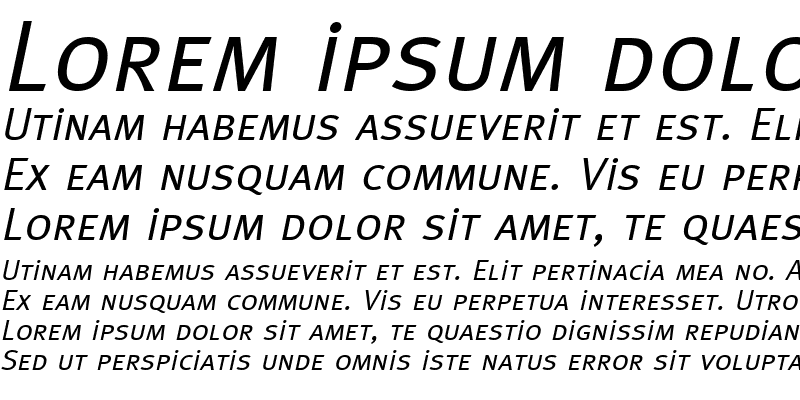 Sample of Meta Caps Italic