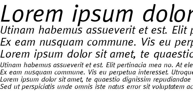 Sample of Meta-Italic Regular
