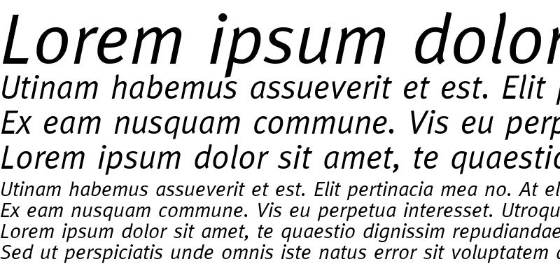 Sample of Meta Italic