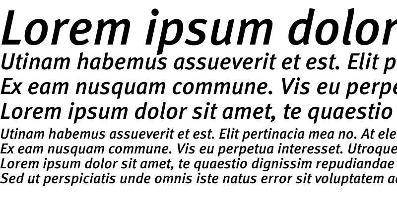 Sample of Meta Lf Medium Italic