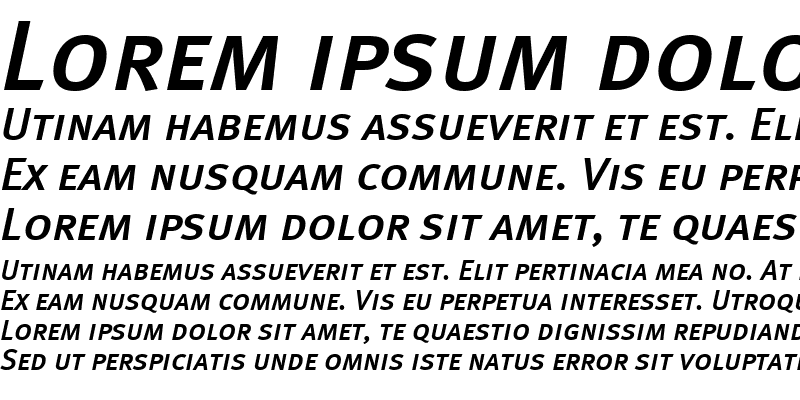 Sample of Meta Medium Italic